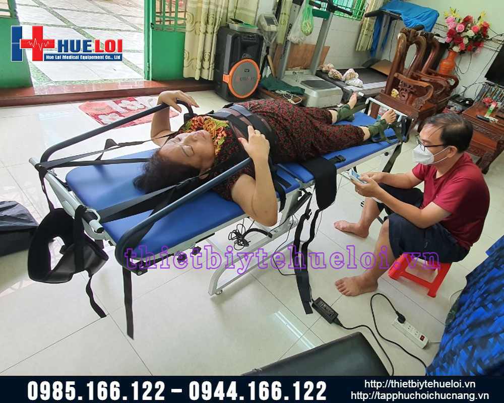 Máy kéo giãn cột sống lưng và cổ điều khiển điện