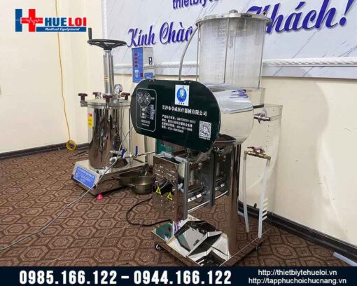 Máy sắc thuốc áp suất cao và máy đóng túi thuốc tự động