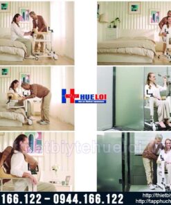 Xe lăn ghép mảnh có bô vệ sinh cho người bệnh