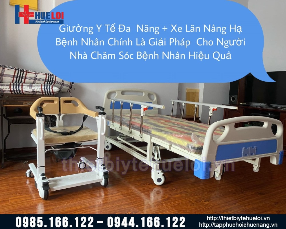 Xe lăn ghép mảnh có bô vệ sinh cho người bệnh