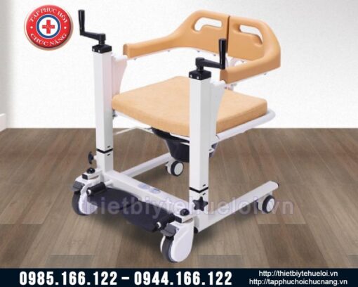Xe lăn ghép mảnh có bô vệ sinh cho người bệnh