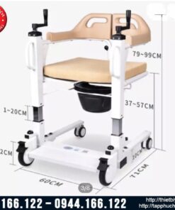 Xe lăn ghép mảnh có bô vệ sinh cho người bệnh