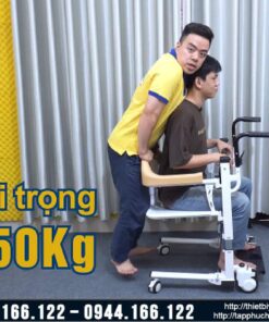 Xe lăn 2 cánh nâng hạ bằng pittong