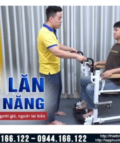 Xe lăn 2 cánh nâng hạ bằng pittong