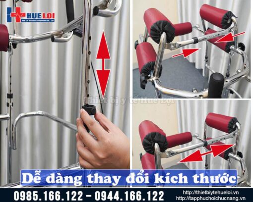 Khung xe tập đi và tập đứng phục hồi chức năng