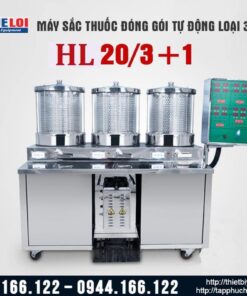 Máy sắc thuốc kèm đóng túi tự động 3 nồi đun YJC20/3+1