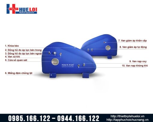 Buồng oxy cao áp xách tay ST1700